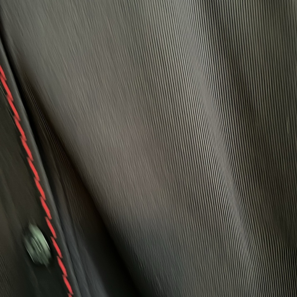 Misook Black Button Up Jacket 1x With Red Accent … - image 3